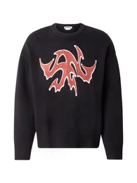 Pullover 'Cypher' cranberry / schwarz / wei