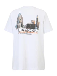 Jack & Jones Plus T-Shirt JORBOSTON taubenblau / hummer / schwarz / weiß