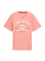 TOM TAILOR T-Shirt rosa/dunkelrot/offwhite