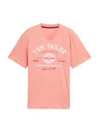 T-Shirt rosa / dunkelrot / offwhite
