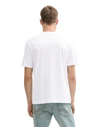 TOM TAILOR T-Shirt hellgrau/weiß