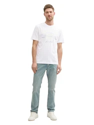 TOM TAILOR T-Shirt hellgrau/weiß