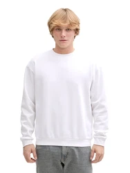 TOM TAILOR DENIM Sweatshirt weiß