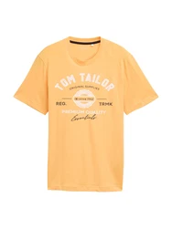 TOM TAILOR T-Shirt hellorange/schwarz/weiß