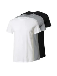 T-Shirt stone / schwarz / wei
