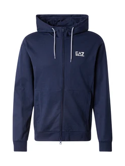 EA7 Emporio Armani Sweatjacke blau/weiß