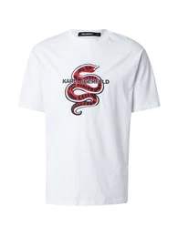 T-Shirt knallrot / schwarz / wei