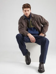 BLEND Jacke & Pullover 'BROOKS' navy / oliv