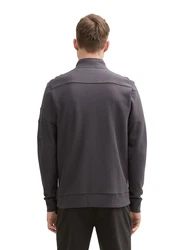 TOM TAILOR Sweatjacke dunkelgrau/schwarz