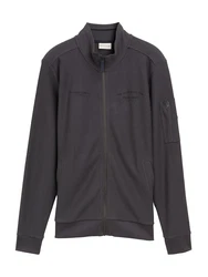 TOM TAILOR Sweatjacke dunkelgrau/schwarz