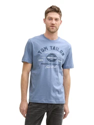TOM TAILOR T-Shirt navy/taubenblau/weiß