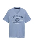 TOM TAILOR T-Shirt navy/taubenblau/weiß