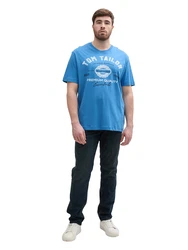 TOM TAILOR Men + T-Shirt blau/schwarz/weiß