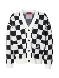 Strickjacke 'Skeeches' schwarz / wei