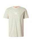 BOSS T-Shirt 'Spiderbat' kitt/weiß