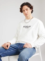 REPLAY Sweatshirt schwarz/weiß