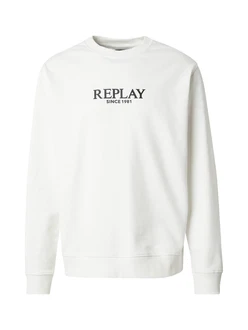 REPLAY Sweatshirt schwarz/weiß