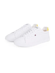 TOMMY HILFIGER Sneaker 'Icon Court' dunkelgelb/weiß