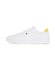 TOMMY HILFIGER Sneaker 'Icon Court' dunkelgelb/weiß
