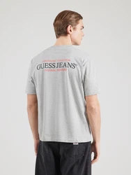 GUESS JEANS T-Shirt graumeliert/grenadine/schwarz