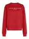 TOMMY HILFIGER Mikina  jasně červená / bílá