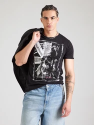 Key Largo T-Shirt 'Liberty' grau/schwarz/weiß