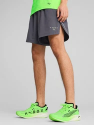 PUMA Sportshorts 'Puma x Hyrox' grau/limette