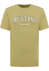 MUSTANG T-Shirt 'Austin' beige/schwarz/weiß