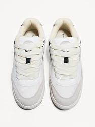 Bershka Sneaker beige/schwarz/weiß