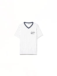 T-Shirt navy / schwarz / wei