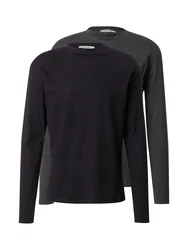 ABOUT YOU Shirt Hassan dunkelgrau/schwarz