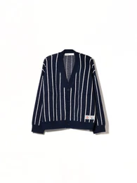 Strickjacke navy / wei