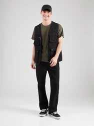 ABOUT YOU T-Shirt 'Lio' khaki/schwarz