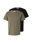 ABOUT YOU T-Shirt 'Lio' khaki/schwarz
