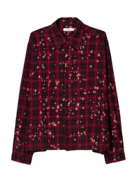 Hemd beige / rot / schwarz