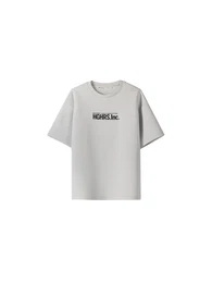 T-Shirt hellgrau / schwarz