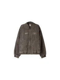 Jacke dunkelbraun / wei