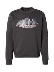 ALPHA INDUSTRIES Sweatshirt Studio Edition Vibe dunkelgrau/pastellgrün/rosa