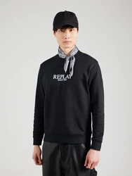 REPLAY Sweatshirt schwarz/weiß