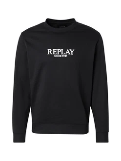 REPLAY Sweatshirt schwarz/weiß