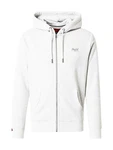 Superdry Sweatjacke Essential Logo Zip Hoodie Grau/hellgrau