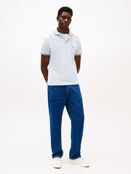 TOMMY HILFIGER Poloshirt marineblau/pastellblau/weiß