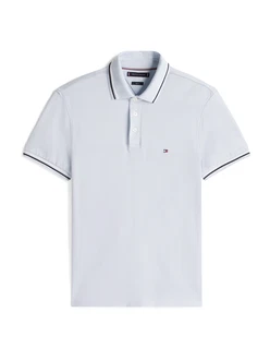 TOMMY HILFIGER Poloshirt marineblau/pastellblau/weiß