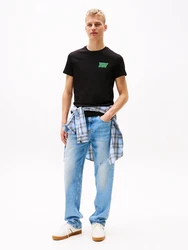 Tommy Jeans T-Shirt limette/schwarz