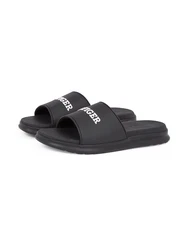 TOMMY HILFIGER Pantolette schwarz/weiß