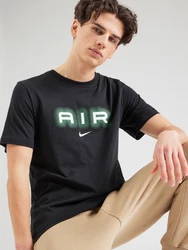 Nike Sportswear T-Shirt 'AIR' smaragd/schwarz/offwhite