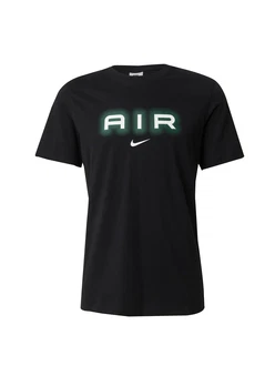 Nike Sportswear T-Shirt 'AIR' smaragd/schwarz/offwhite