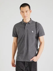Abercrombie & Fitch Poloshirt schwarzmeliert