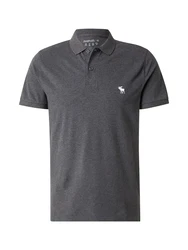Abercrombie & Fitch Poloshirt schwarzmeliert