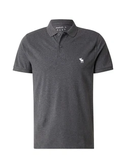 Abercrombie & Fitch Poloshirt schwarzmeliert